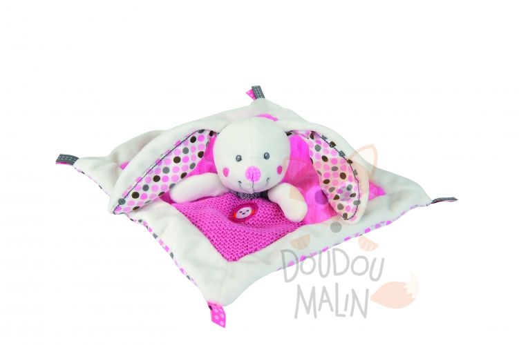  little hug plat lapin rose blanc oiseau 